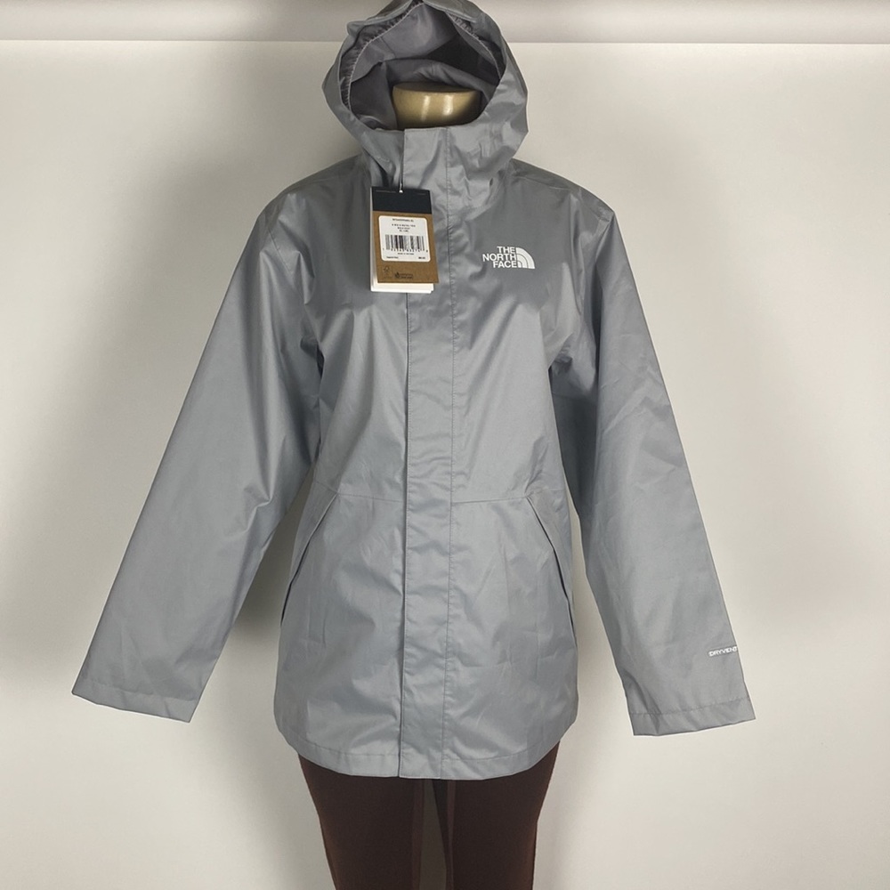 THE NORTH FACE Girls Mix-N-Match Dryvent Waterproof Jacket Grey Size XL.